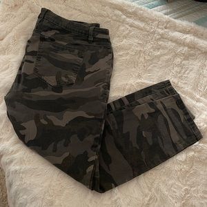 Camo ankle jeans worn twice